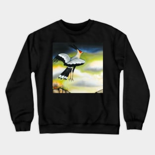 Secretary Bird In Flight Crewneck Sweatshirt